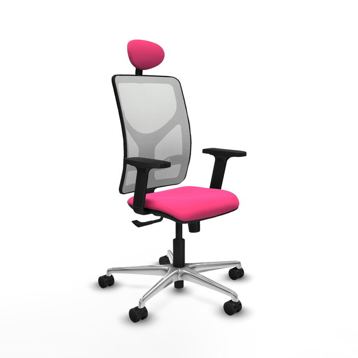 PIQUERAS Y CRESPO Silla de oficina Motilla Rosa y Blanco PIQUERAS Y CRESPO Silla de oficina Motilla Rosa y Blanco