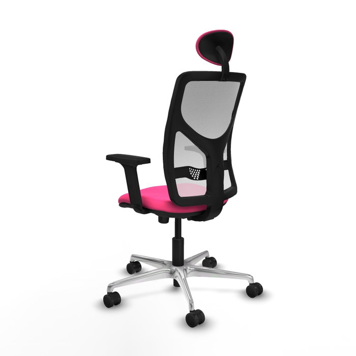 PIQUERAS Y CRESPO Silla de oficina Motilla Rosa y Blanco PIQUERAS Y CRESPO Silla de oficina Motilla Rosa y Blanco