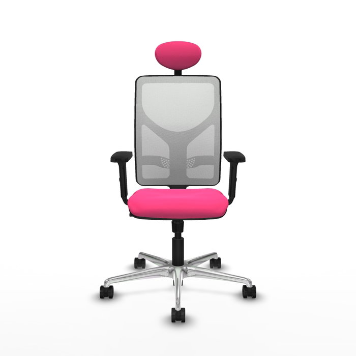PIQUERAS Y CRESPO Silla de oficina Motilla Rosa y Blanco PIQUERAS Y CRESPO Silla de oficina Motilla Rosa y Blanco