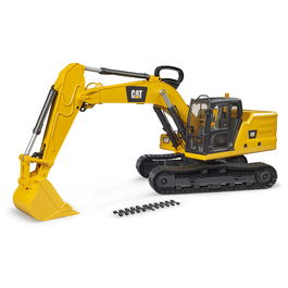 BRUDER Cat Schaufelbagger, Excavadora de Juguete Amarilla para Niños a Partir de 3 Años, Referencia 8710755304545