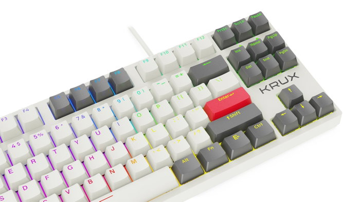 KRUX ATAX PRO RGB Creator Retro Gateron Yellow PRO Teclado Mecánico TKL Layout Polaco
