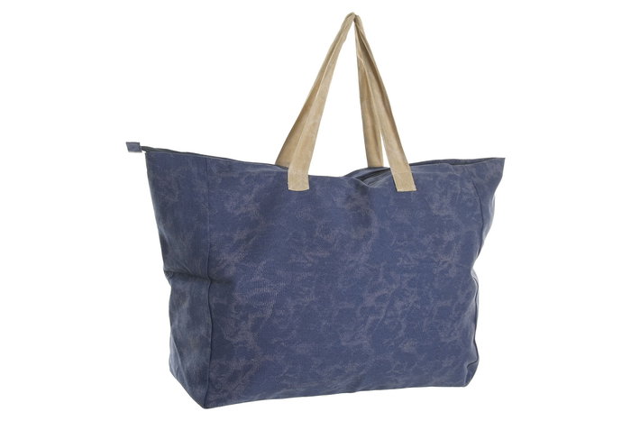 DKD Home Decor Bolso Atlantico Azul Beige 24 x 50 x 60 cm (4 Unidades)