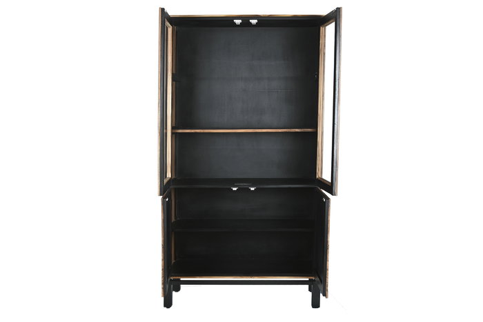 DKD Home Decor Vitrina Alpino Teca santkalp 100 x 185 x 40 cm Marron Negro