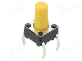 Aratas B3F-1072 Microconmutador TACT SPST-NO Amarillo