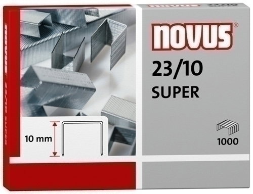Novus Grapas 23/10 Galvanizadas para Grapadoras de Gruesos, Caja de 1000 unidades