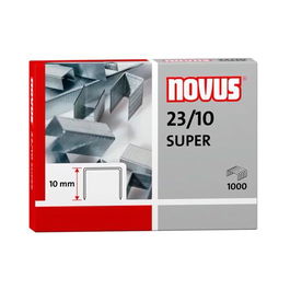 Novus Grapas 23-10 Super para Grapadoras de Gruesos, Caja 1000 Ud, 10 mm, hasta 70 Hojas