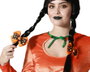 Set 2 Pinzas de Pelo Calabaza Naranja con Brillos