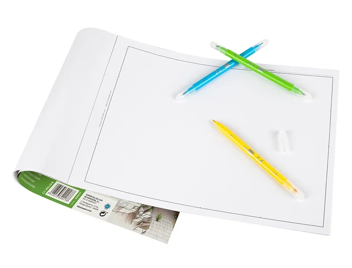 Liderpapel Bloc dibujo lineal encolado 230x325mm 20 hojas 130 gr/m2 con recuadro