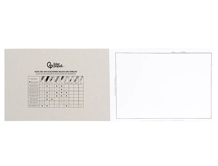 Liderpapel Bloc dibujo lineal encolado 230x325mm 20 hojas 130 gr/m2 con recuadro