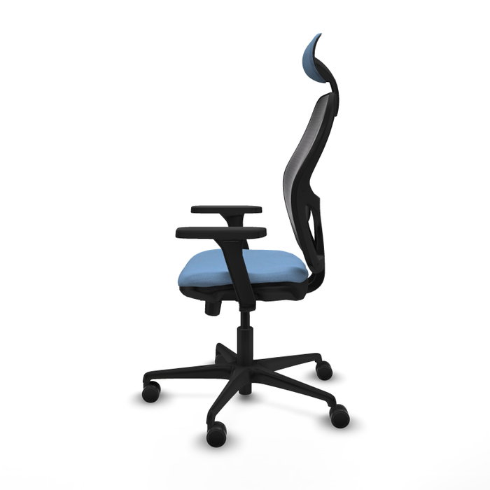 PIQUERAS Y CRESPO Silla de oficina Jorquera con Mecanismo Sincro/Traslack Azul cielo y Negro
