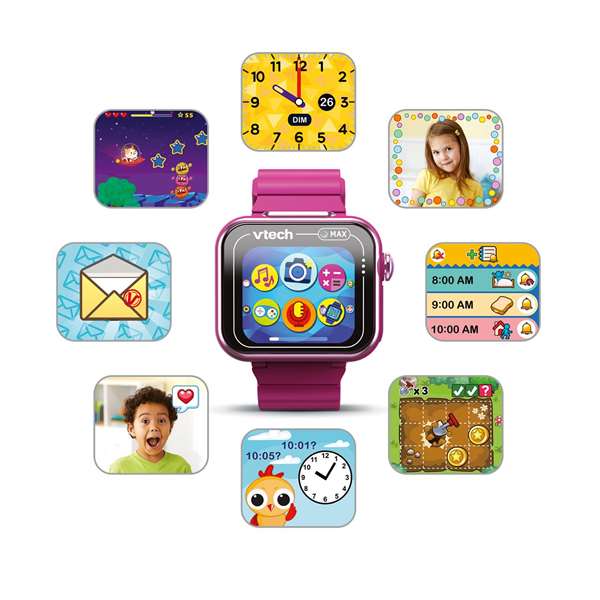 Vtech Kidizoom Smartwatch Max Reloj Interactivo Frambuesa Pantalla Táctil Fotos Selfies Videos Juegos Dimensiones 5,4x22,4x1,7 cm Vtech Kidizoom Smartwatch Max Reloj Interactivo Frambuesa Pantalla Táctil Fotos Selfies Videos Juegos Dimensiones 5,4x22,4x1,7 cm