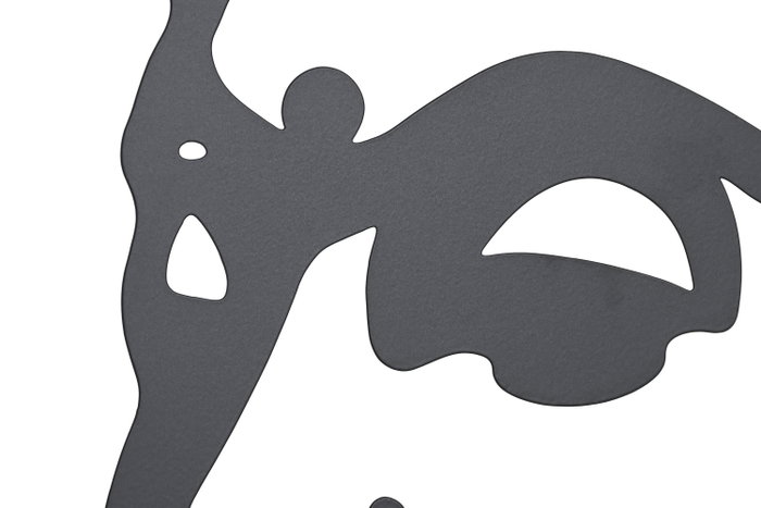 DKD Home Decor Decoración de Pared Metal Buda Negro 60x60 cm