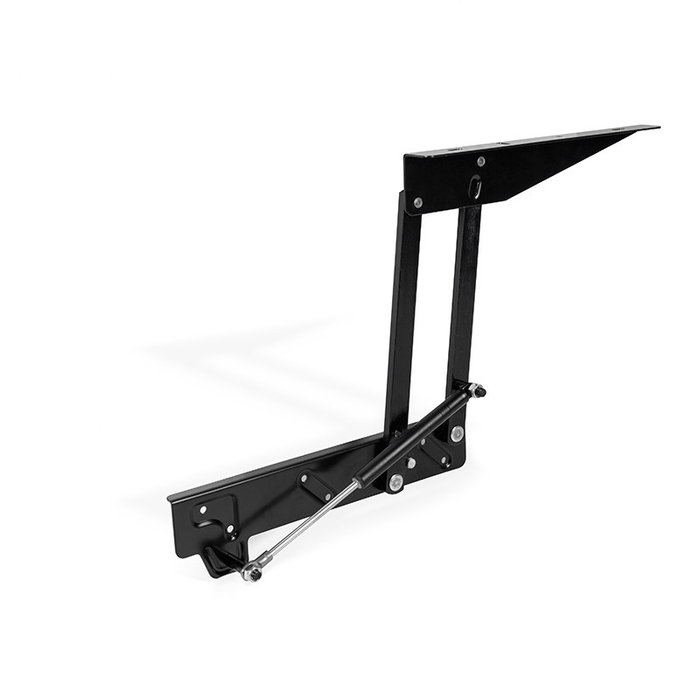 HERRAJES ALK MINT Herraje Elevable para Mesa de Libro con Pistón y Cajón Interior, Acabado Negro
