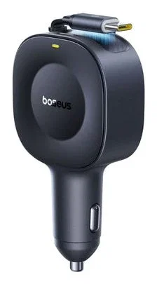 Baseus Primetrip VR2 Cargador Coche 30W con Cable Retráctil USB-C USB-C Color Negro Cósmico