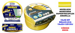 HOZELOCK Manguera Supertricoflex Amarilla 50m