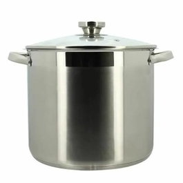 Menastyl Olla con tapa de acero inoxidable de 9 litros