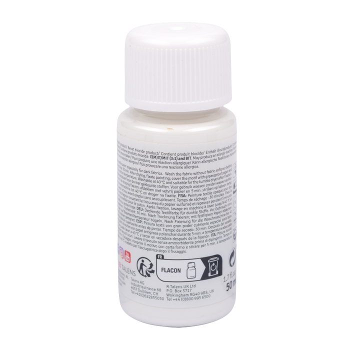 Talens Art Creation Pintura Textil Opaca Blanco Puro 1001 50 ml Talens Art Creation Pintura Textil Opaca Blanco Puro 1001 50 ml