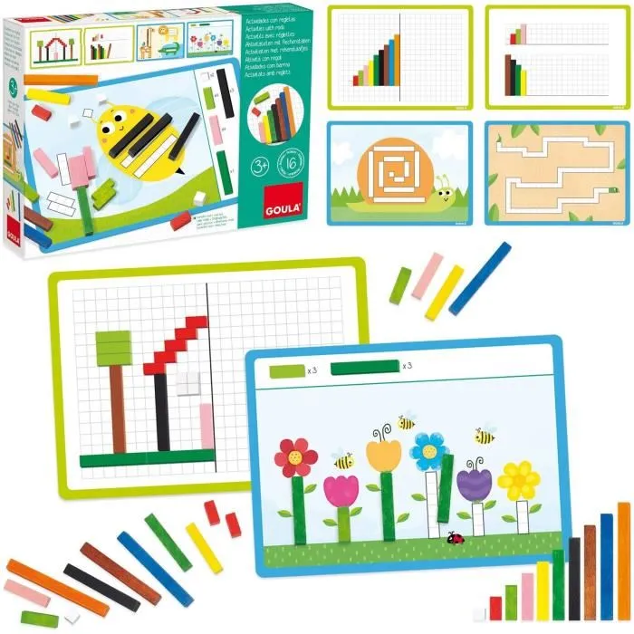 Goula GOU8410446531570 Juego Educativo Actividades con Reglas para Aprender los Números y la Lógica Matemática Goula GOU8410446531570 Juego Educativo Actividades con Reglas para Aprender los Números y la Lógica Matemática