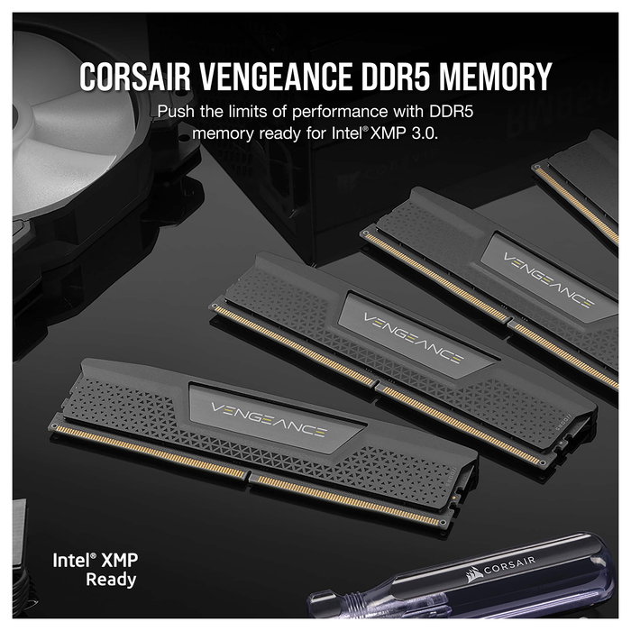 Corsair Vengeance CMK32GX5M2B6000C38 Kit Memoria RAM DDR5 32GB (2x16GB) 6000 MHz CL38 DIMM Negra