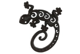 DKD Home Decor Figura de Hierro Colado Lagartija Negro