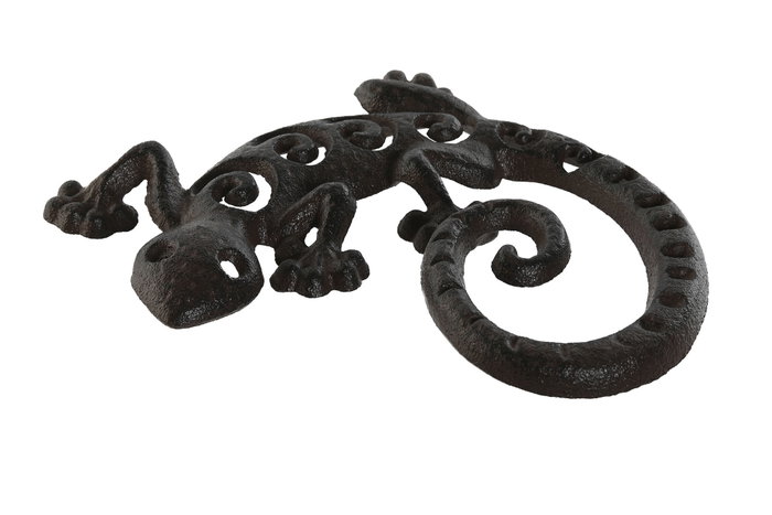 DKD Home Decor Figura de Hierro Colado Lagartija Negro