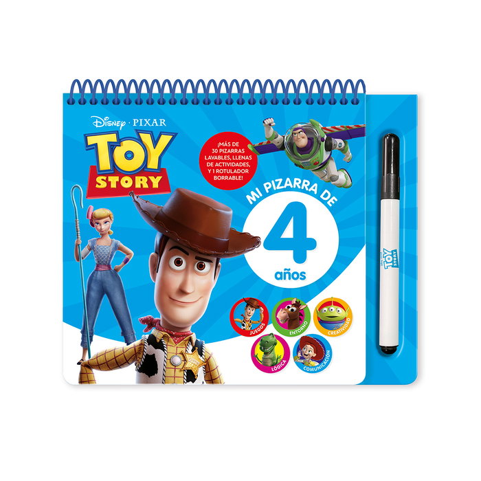 Imagiland Pizarra Lavable Toy Story 4 años - 32 Páginas con Rotulador Borrable - Idioma Español Imagiland Pizarra Lavable Toy Story 4 años - 32 Páginas con Rotulador Borrable - Idioma Español