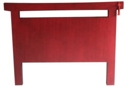 DKD Home Decor Cabecero Cama Oriental Honami Rojo Negro 4 x 120 x 160 cm