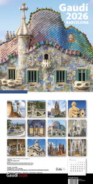 TRIANGLE POSTALS Calendario de Pared 2026 Gaudí-1 A (Batlló) 30x30 cm