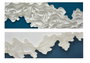 DKD Home Decor Set de 2 Cuadros de Lienzo y Papel Maché Modernos, 150x50 cm, Azul y Blanco
