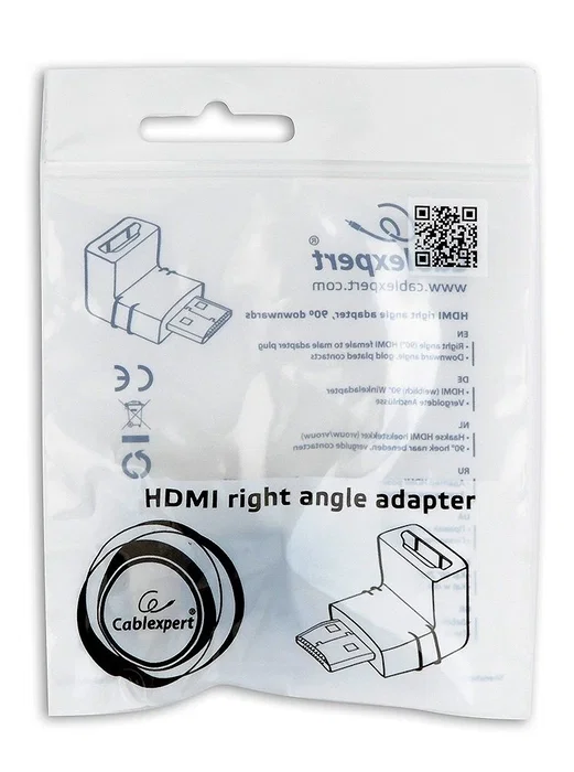 Gembird Adaptador HDMI hembra a macho de 90º ángulo derecho Negro