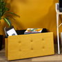 Home Deco Factory Banco Puf Plegable Amarillo