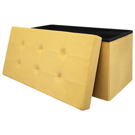 Home Deco Factory Banco Puf Plegable Amarillo