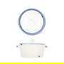 Summa Cazuelita con Tapa de Porcelana 13 cm, 42 cl, Color Marfil y Azul (Set de 2)