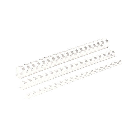 Fellowes Canutillo Plástico 21 Anillas Paso US 6 mm Blanco Caja de 100