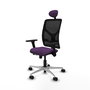 PIQUERAS Y CRESPO Silla de oficina Motilla con mecanismo Sincro/Traslack, Morado y Negro