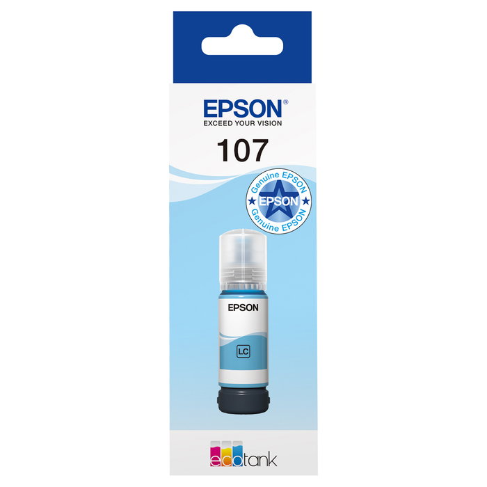 Epson Cartucho de tinta EcoTank T 107 Cian claro 70 ml Epson Cartucho de tinta EcoTank T 107 Cian claro 70 ml