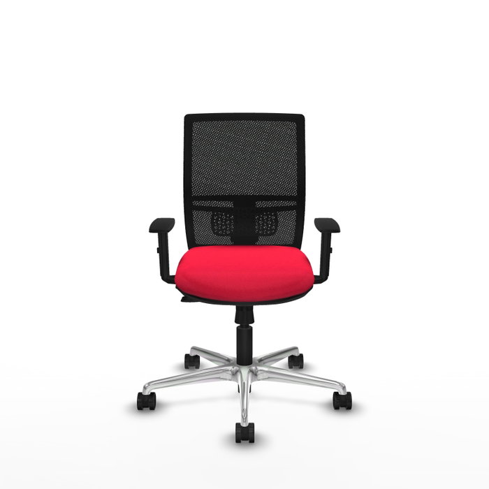 PIQUERAS Y CRESPO Silla de oficina Yunquera con mecanismo Sincro/Traslack, Rojo y Negro PIQUERAS Y CRESPO Silla de oficina Yunquera con mecanismo Sincro/Traslack, Rojo y Negro