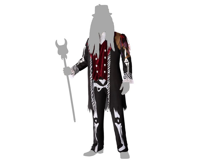Disfraz Hombre Vudú para Halloween, Conjunto Hechicero Talla XL Disfraz Hombre Vudú para Halloween, Conjunto Hechicero Talla XL