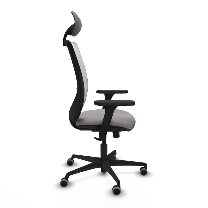 PIQUERAS Y CRESPO Silla de oficina Zulema con mecanismo Sincro, Gris y Blanco