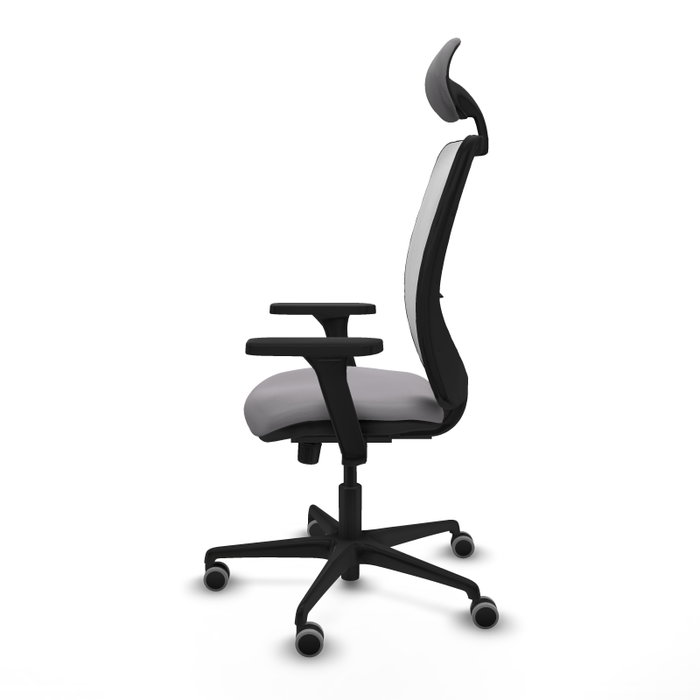 PIQUERAS Y CRESPO Silla de oficina Zulema con mecanismo Sincro, Gris y Blanco