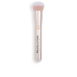 Revolution Make Up Brocha Bluffing Foundation Brush #R7 - Brocha de Maquillaje para Base, Fibras Sintéticas Suaves, Acabado Rosa Dorado, Ideal para Líquidos y Polvos