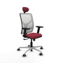 PIQUERAS Y CRESPO Silla de oficina Motilla Granate y Blanco