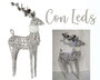 DKD Home Decor Reno Navidad Alpina Mimbre y Led Blanco 19 x 90 x 53 cm