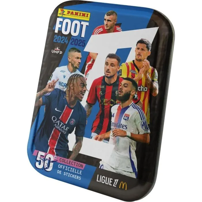 Panini Caja Metálica Fútbol Ligue 1 2024-2025 McDonald's 12 Bolsillos 84 Cromos PAN8051708022469 Panini Caja Metálica Fútbol Ligue 1 2024-2025 McDonald's 12 Bolsillos 84 Cromos PAN8051708022469