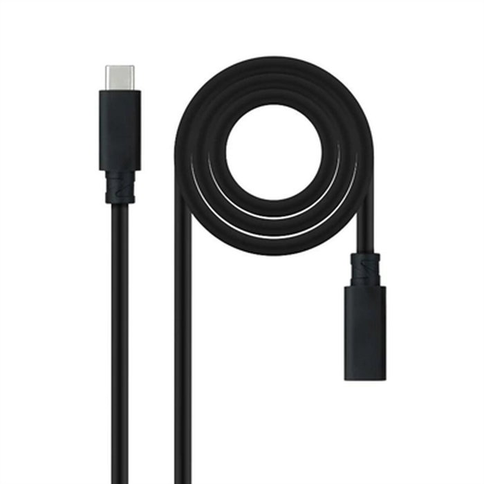 Nanocable Cable Prolongador USB-C 3.2 Gen2x2 100W 4K/60Hz 0,5 m Negro Nanocable Cable Prolongador USB-C 3.2 Gen2x2 100W 4K/60Hz 0,5 m Negro