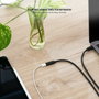 Nanocable Cable Prolongador USB-C 3.2 Gen2x2 100W 4K/60Hz 0,5 m Negro