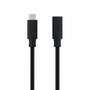 Nanocable Cable Prolongador USB-C 3.2 Gen2x2 100W 4K/60Hz 0,5 m Negro