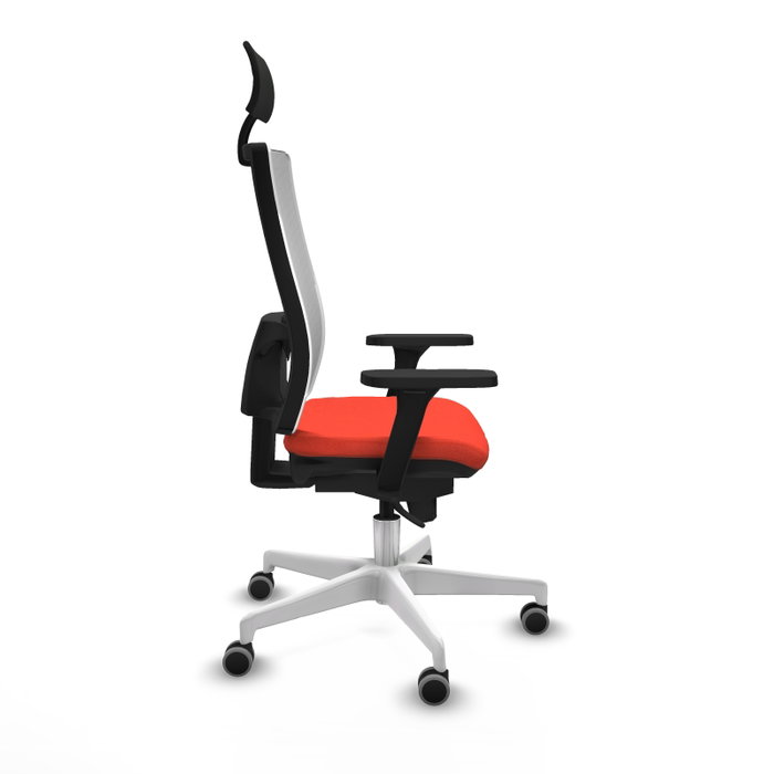 PIQUERAS Y CRESPO Silla de oficina Horna con mecanismo Sincro, Blanco y Naranja oscuro PIQUERAS Y CRESPO Silla de oficina Horna con mecanismo Sincro, Blanco y Naranja oscuro