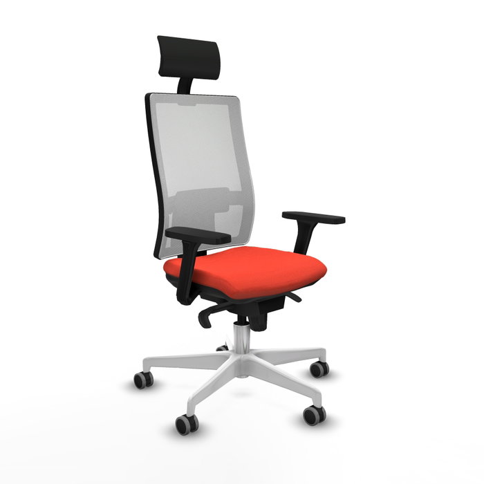 PIQUERAS Y CRESPO Silla de oficina Horna con mecanismo Sincro, Blanco y Naranja oscuro PIQUERAS Y CRESPO Silla de oficina Horna con mecanismo Sincro, Blanco y Naranja oscuro