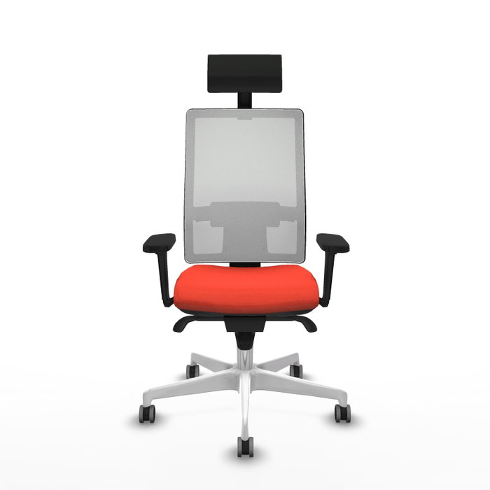 PIQUERAS Y CRESPO Silla de oficina Horna con mecanismo Sincro, Blanco y Naranja oscuro PIQUERAS Y CRESPO Silla de oficina Horna con mecanismo Sincro, Blanco y Naranja oscuro